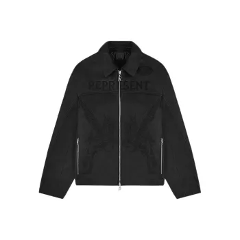 REPRESENT Leather Jacket Men's Black