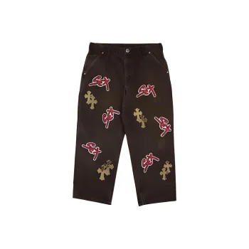 Chrome Hearts Jeans Unisex Dark Brown