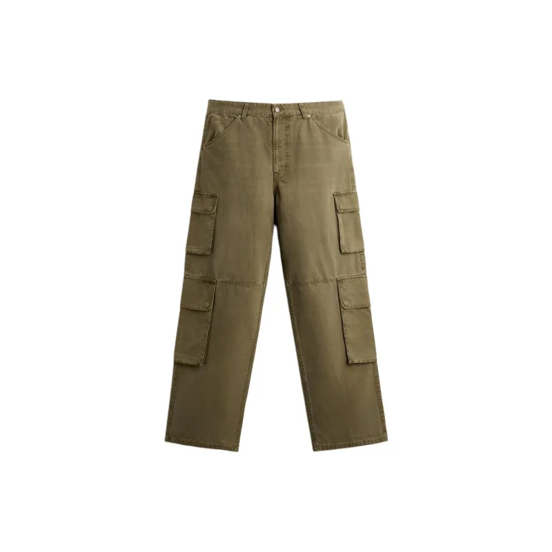 ZARA Cargo Pants Men's Dark Khaki-0
