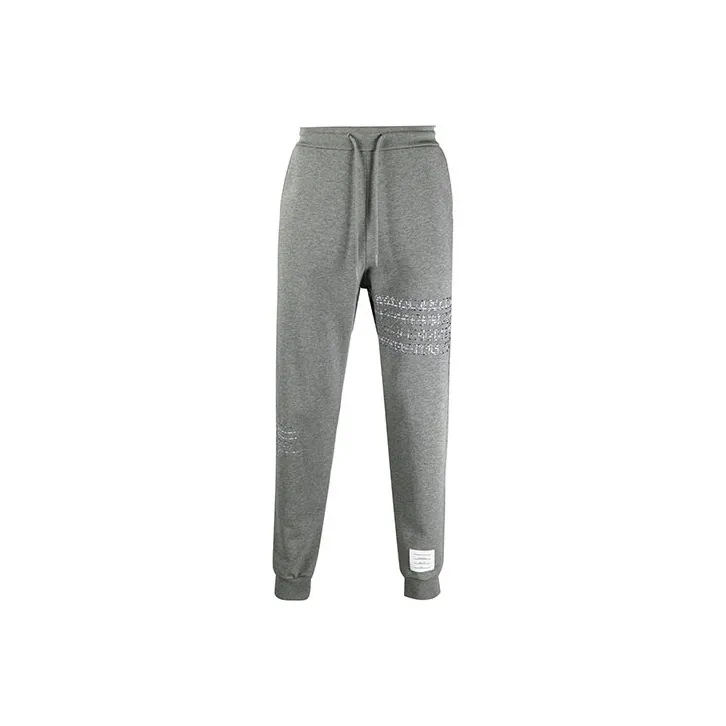 THOM BROWNE Knitted Sweatpants Men Medium Gray-0