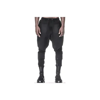 NORVINCY Warm Breathable Elastic Waistband Black Warrior Casual Pants Men's Black