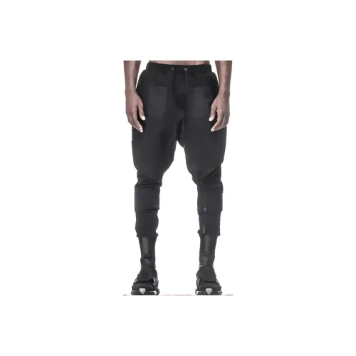 NORVINCY Warm Breathable Elastic Waistband Black Warrior Casual Blu Pants Men's Black