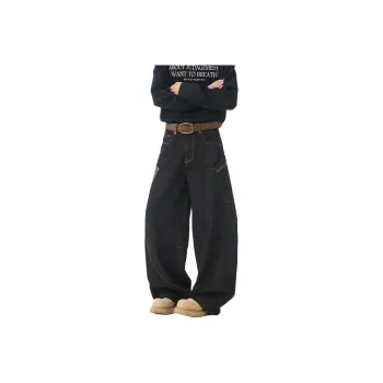 WARNING LIGHT Jeans Unisex Black