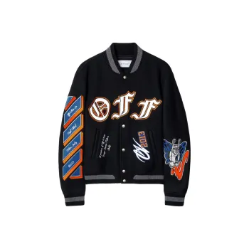 OFF WHITE Varsity Bomber Jacket