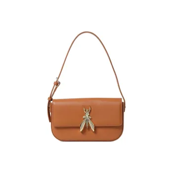 Patrizia Pepe Smooth Calf Leather Shoulder Bag Mini Women's Brown