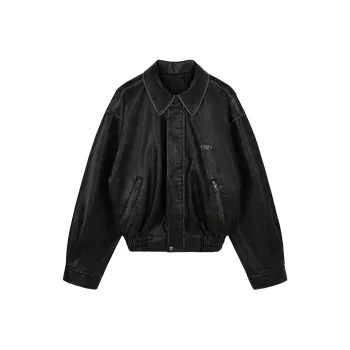 MOONWAV Leather Jackets Jackets & Coats Unisex