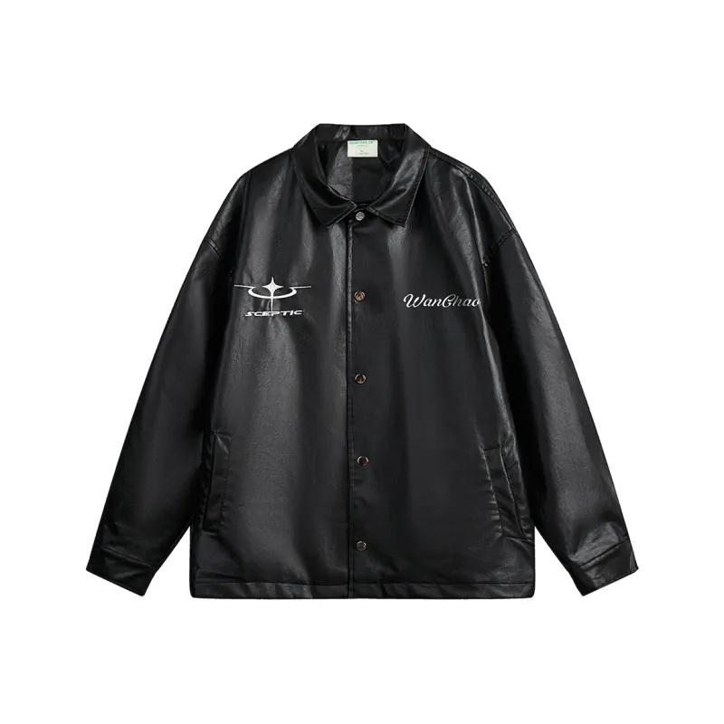 WANCHAO CP Leather Jacket Coat Unisex-0