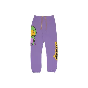 Drew House Smiley Collection Knitted Sweatpants Unisex Lavender