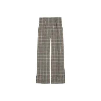 GUCCI Linen Wool Plaid Pants