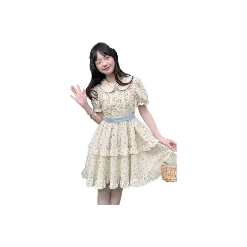 Mu Xiao Xin Short Sleeved Dress Women's-8