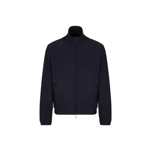 EMPORIO ARMANI Canneté effect Stretch Nylon Full zip Blouson