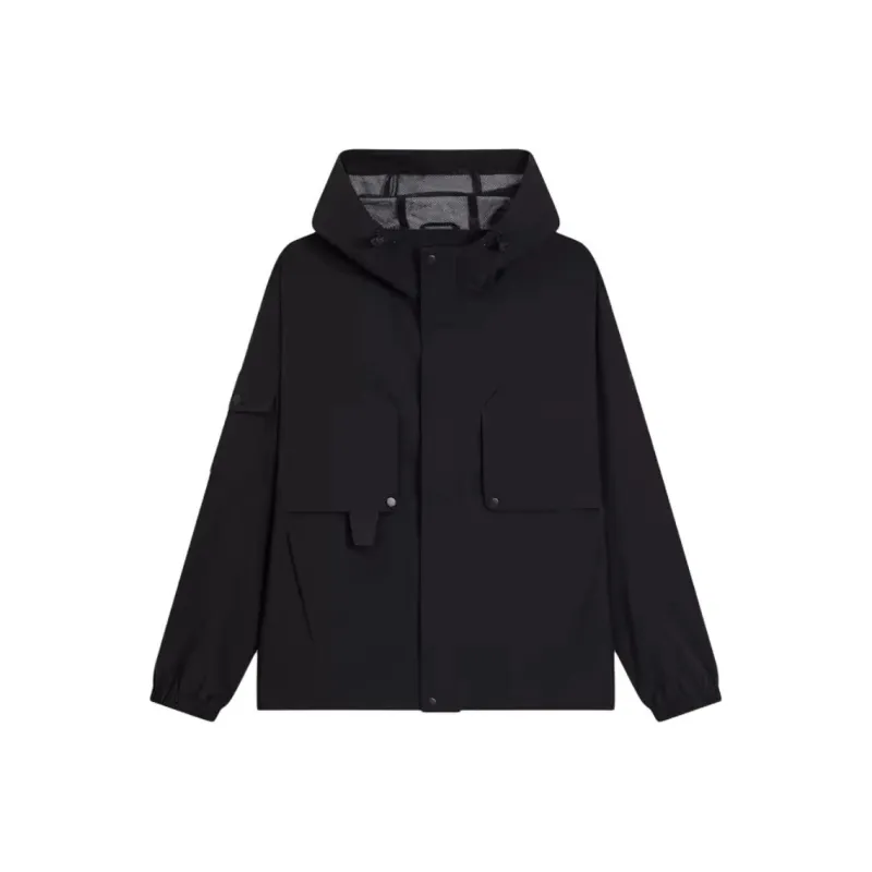 XTEP Trench Coat Men's Jet Black-0