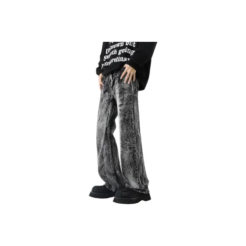 KVIV Jeans Men Washed Black
