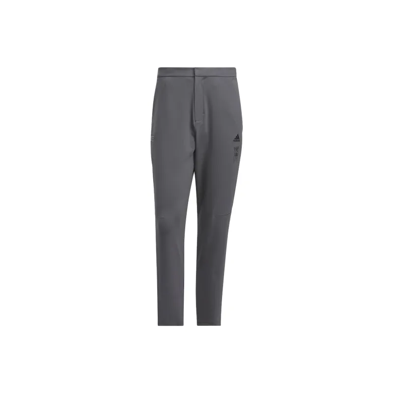 Adidas x QIBAISHI,LIANMINGKUAN SS24 Knitted Sweatpants Men's Dark Gray-0