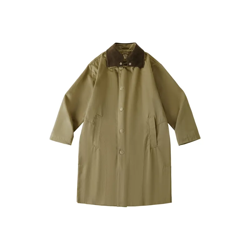 LR MADE Vintage Silhouette Mid-Length Commute Trench Coat Unisex-0