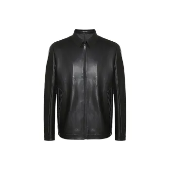 ROBERTA DI CAMERINO Leather Jacket Men's Black