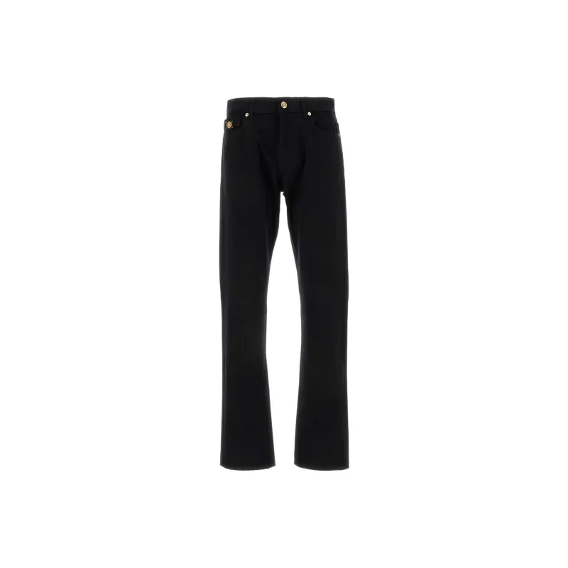 VERSACE Logo Patch Denim Jeans-0