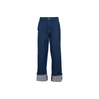 JW Anderson Checked Turn Up Brim Jeans
