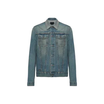 PRADA Triangle logo Denim Blouson Jacket