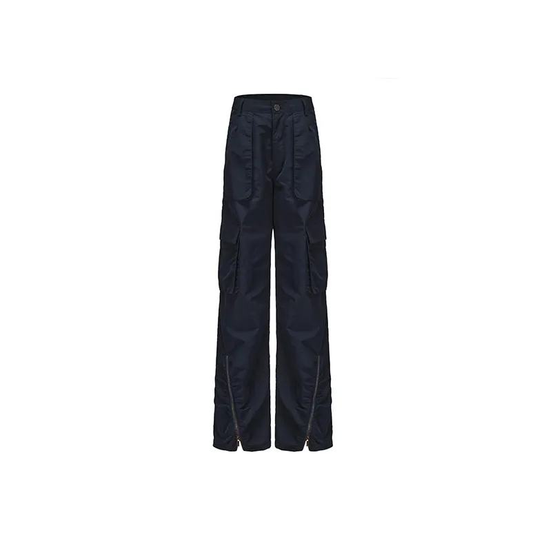 VANN VALRENCÉ Cargo Pants Women's Navy Blue-0