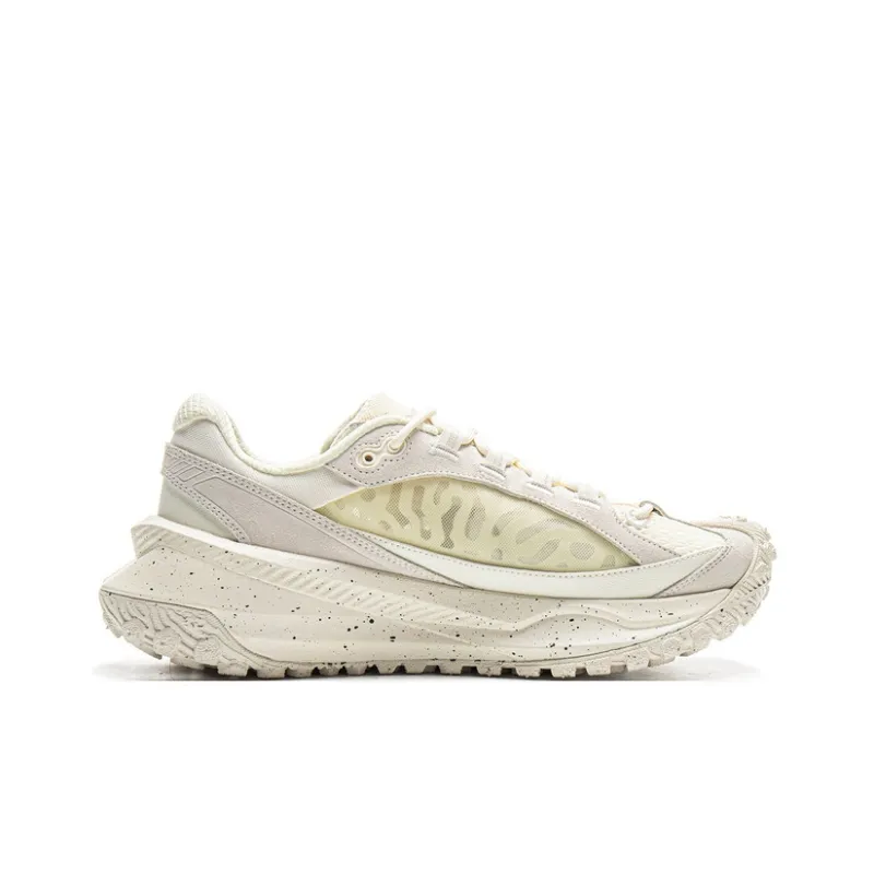 LiNing Travel Hero CRC Cushioning, Wear Resistant Low Top Casual Shoes Unisex Ecru-1