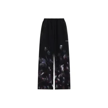 WE11DONE Painterly print Cotton Track Pants
