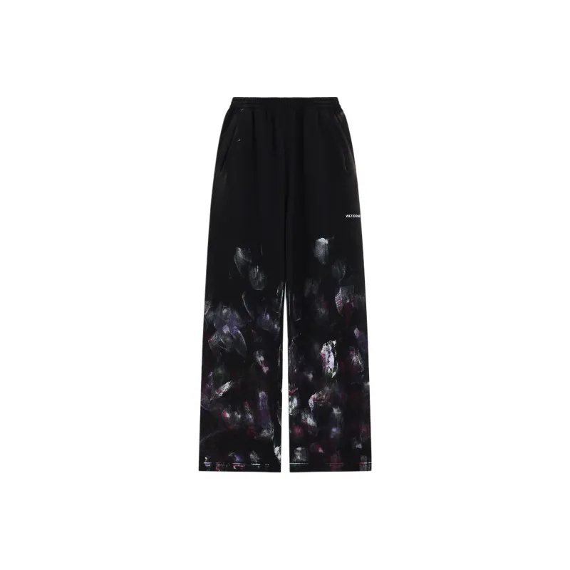 WE11DONE Painterly print Cotton Track Pants-0