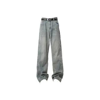 FAVEPOP Jeans Unisex Washed Blue