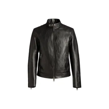 BALLY X Adrien Brody Zipped Biker Jacket