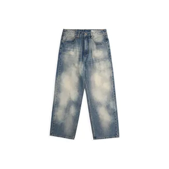 ZENGZHI Jeans Unisex Dirty Blue