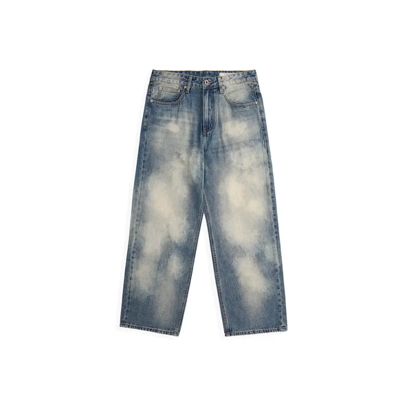 ZENGZHI Jeans Unisex Dirty Blue-0
