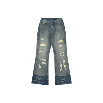 Ghost Mask Jeans Unisex Vintage Blue
