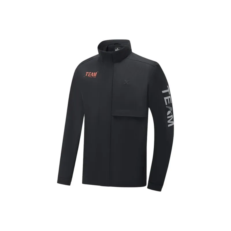 XTEP Variety Training Collection Trench Coat Men's Jet Black-0