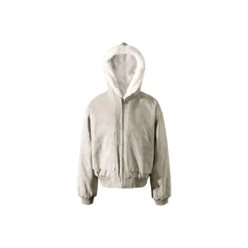 ONITSOP 1500G Faux Mink Cleanfit Puffer Jacket Unisex Wheat Gray