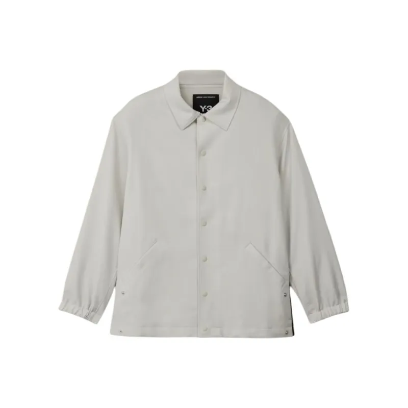 Y 3 3 Stripes Collared Button Up Jacket-0