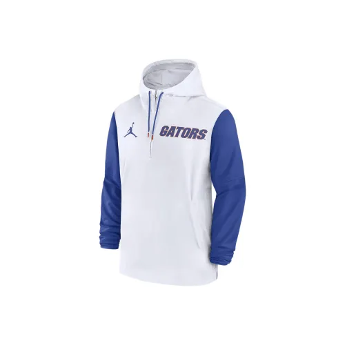 JORDAN Florida Gators Sideline Pre Game Player Men's JORDAN College 1/2 Zip Hooded Jacket