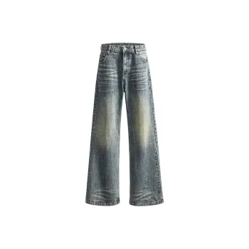 SONGS ALONG Jeans Unisex Washed Color