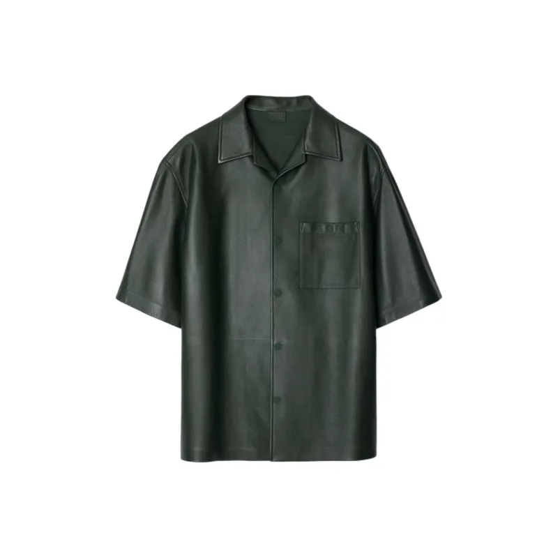 Burberry Leather Jacket Men's Jungle Color-0