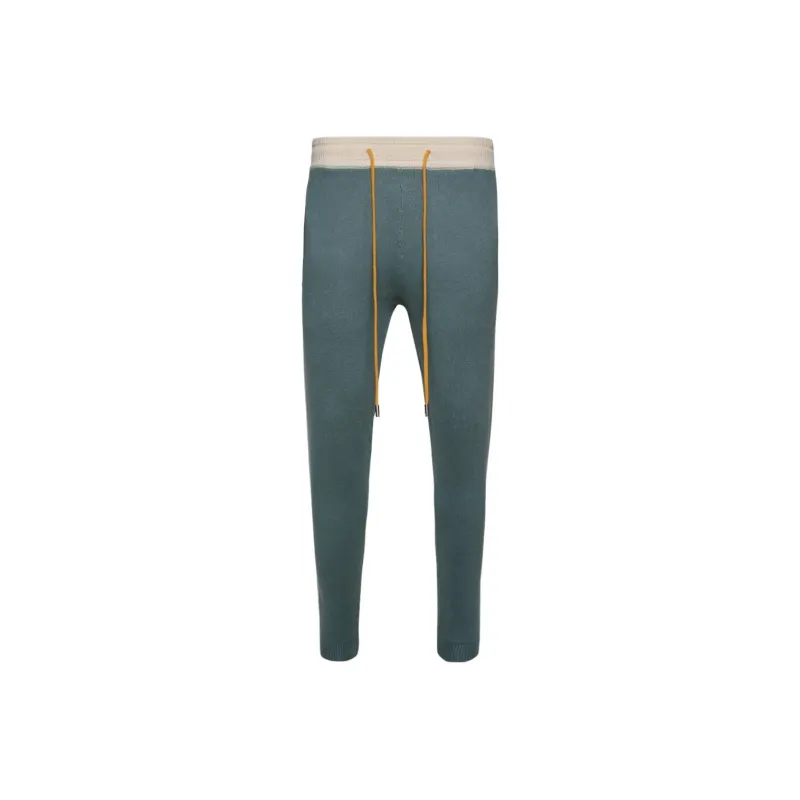 RHUDE Knitted Sweatpants Men Green-0