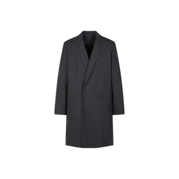 CROQUIS Trench Coat Men Dark Mixed Gray
