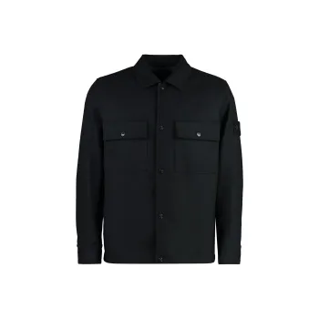STONE ISLAND Long Sleeved Button Up Overshirt