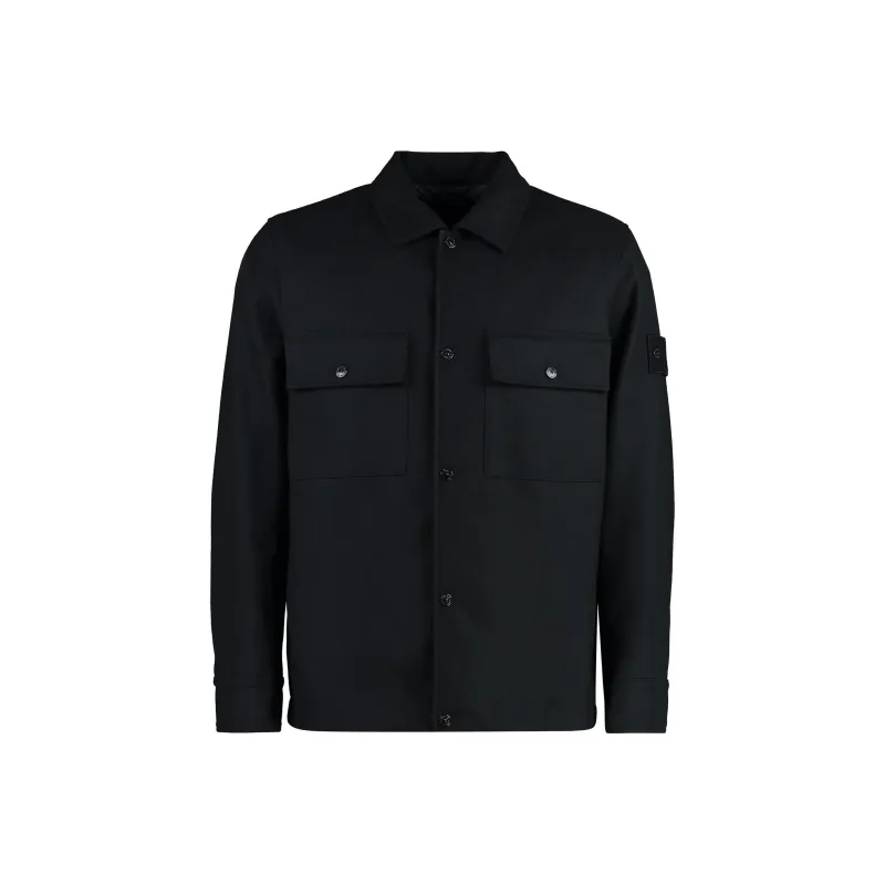 STONE ISLAND Long Sleeved Button Up Overshirt-0