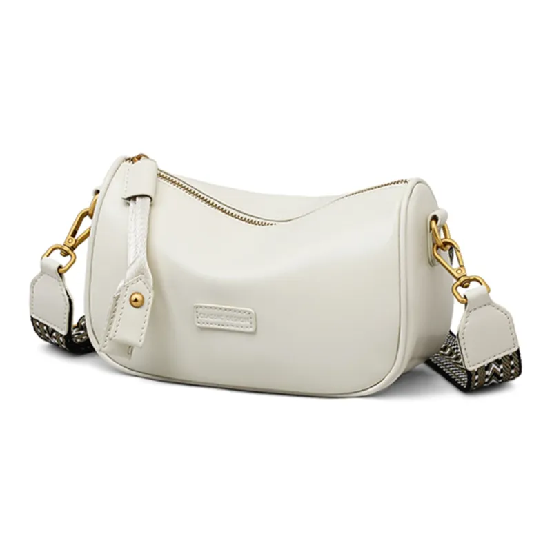 COMELY Cow Leather Pillow Bag, Shoulder Bag, Crossbody Bag Regular Women's Milkshake White-5