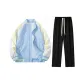 Light Blue-Ecru Top+117 Black Pants