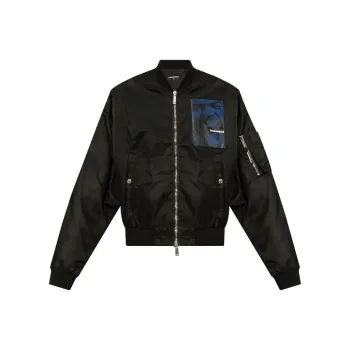DSQUARED 2 Logo Printed Zipped Bomber Jacket