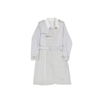 Burberry Trench Coat Men's Gray White