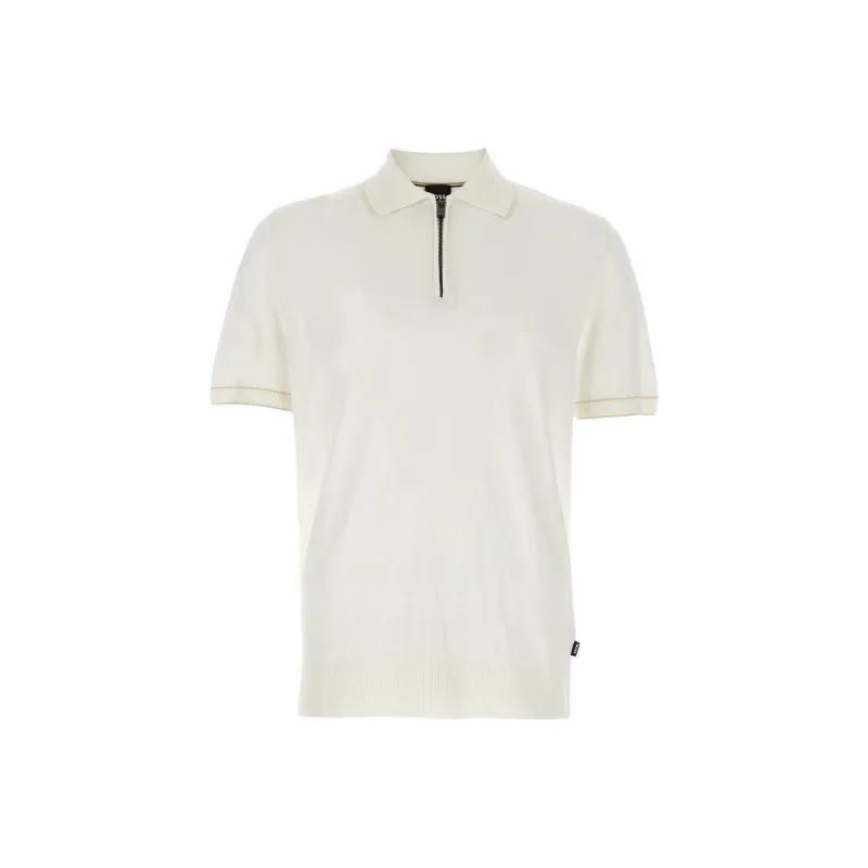 HUGO BOSS Jiovanotto Zip up Short sleeve Polo Shirt-0