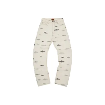 Corteiz Alcatraz Pattern Denim Jeans