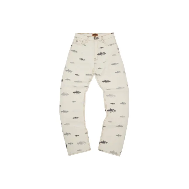Corteiz Alcatraz Pattern Denim Jeans-0