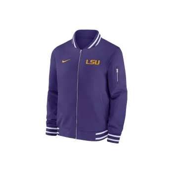 Nike Lsu Tigers Sideline Men's Nike College Full Zip Bomber Jacket